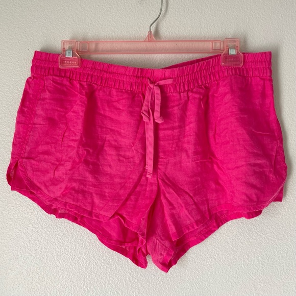 GAP Pants - GAP Lined Linen Drawstring Shorts - Pink